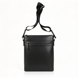 <b>Men</b> Faux Leather Crossbody <b>Bag</b> Adjustable Wide Strap Front Pocket Zipper Closure Daily Business <b>Shoulder</b> Messenger <b>Bag</b> - Product Image 6