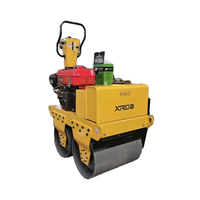 Petit rouleau compresseur: tambour en acier vibrant à main de 2 tonnes, simple ou double, compacteur de sol vibrant à asphalte/pelouse de 1.5 tonnes