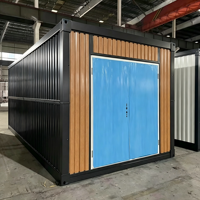 Garage conteneur maritime à vendre, garage conteneur en acier avec porte enroulable, garage conteneur de stockage 20 pieds 40 pieds pour véhicules
