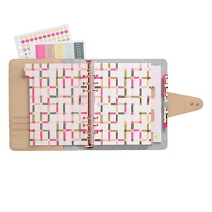 Organizador de diseño de moda al por mayor, 6 anillas, <span class=keywords><strong>Agenda</strong></span>, diario, cuaderno de PU, <span class=keywords><strong>2022</strong></span> - Product Image 4