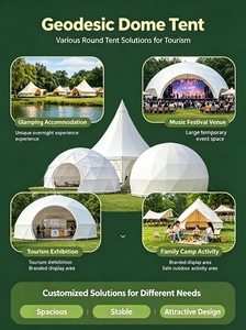 Tenda Geodetica Grande in PVC con Telaio in Metallo, Diametro Personalizzabile 3-8M, per Campeggio Familiare e Glamping, Adatta a Tutte le <span class=keywords><strong>Stagioni</strong></span>, Impermeabile - Product Image 3