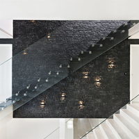 DAIYA escalier en verre avec barre de balustrade en acier, balustrade