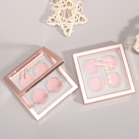 Palette de fards à paupières et de blush magnétique rose doré 4 couleurs, écologique, vide - Étui de maquillage personnalisé en plastique de luxe (Logo)