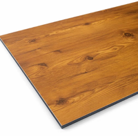 Panneau composite aluminium-bois (ACP/ACM) moderne, grain de pin, revêtement PVDF, ignifuge A2, pour bardage extérieur de chalet de station balnéaire en montagne