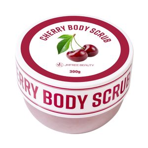 Gommage exfoliant pour le visage et le corps à la cerise et à la vanille biologique naturelle JMFREE avec logo personnalisé, éclaircissant et illuminant pour tous les types de peau - Product Image 3