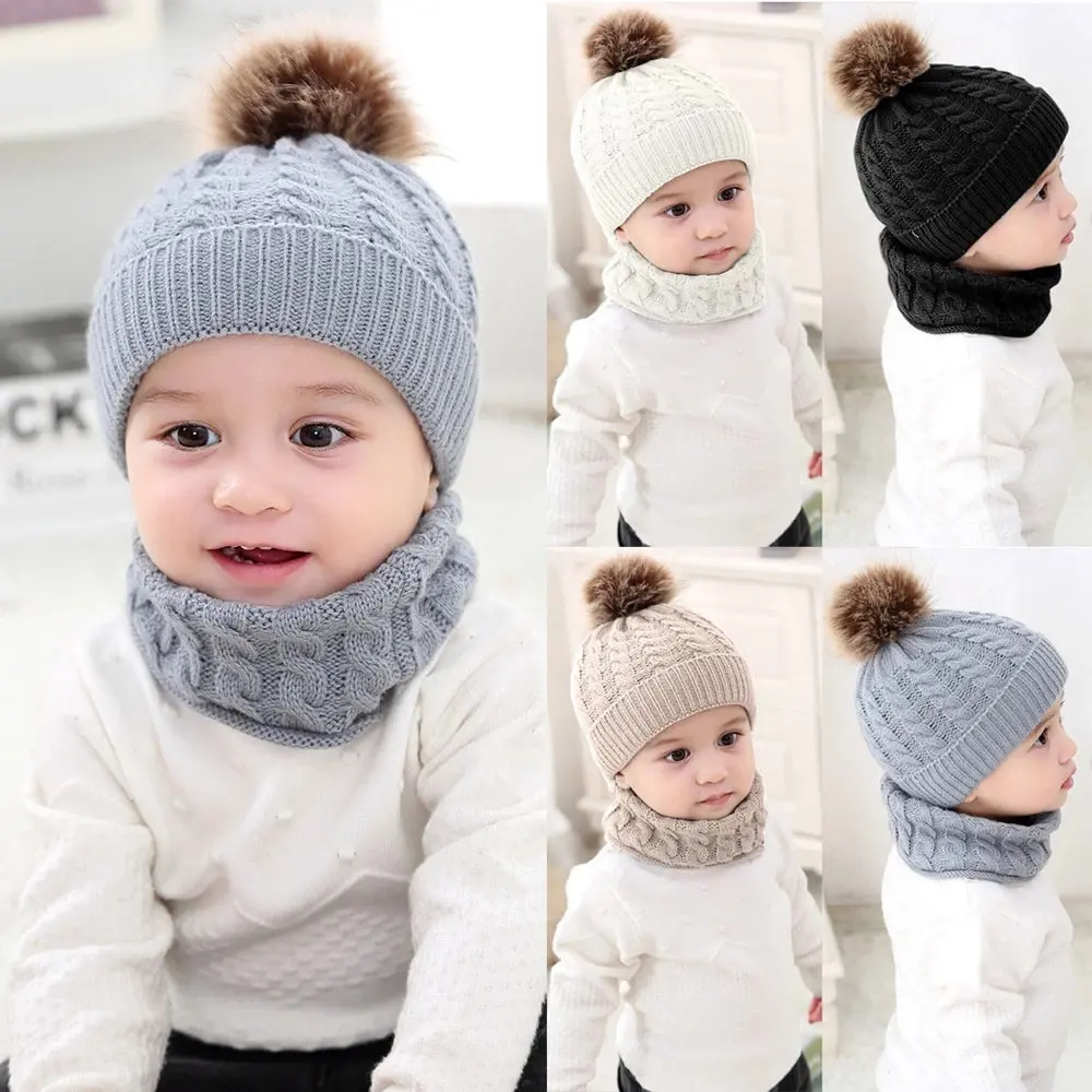 หมวกถักนิตติ้งสำหรับเด็กทารกชายหญิง,หมวกถักนิตติ้งหมวกกันหนาวลำลองนุ่มสำหรับเด็กวัยหัดเดิน