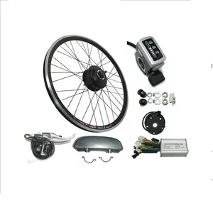 24v 36v 48v 250w 300w 350w front and rear wheel drive brushless geared hub motor electric bike conversion kit