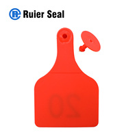 REET006 Etiqueta de Oreja de TPU para Ganado, Camellos y Otros Animales Grandes - Un Solo Uso 114x74mm con Impresión Personalizada Gratuita