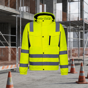 Chaqueta de Trabajo de Alta Visibilidad, Ropa de Protección Industrial, Poliéster Resistente, Unisex - Product Image 3