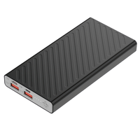 Vente en gros d'usine, mini batterie externe portable mince 5000mAh, impression de logo OEM, batterie externe mince 2.4A, 10000mAh, 20000mAh