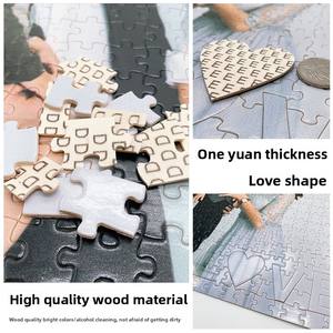 DIY520 1000 pièces papier <span class=keywords><strong>Puzzle</strong></span> fait à la main en bois <span class=keywords><strong>Portrait</strong></span> Photo cadeau personnalisé nouvel an apprentissage pour petite amie - Product Image 3