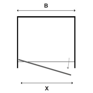 Puerta de ducha oscilante sin marco moderna Kamalu de 80cm, Perfiles Negros de acero inoxidable, pantalla de seda deslizante para Baño - Product Image 2
