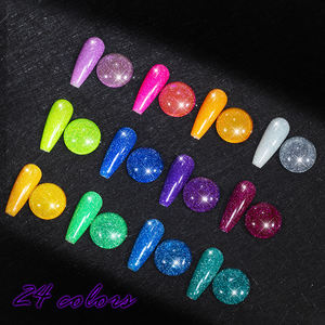 ZRKGEL, juego de esmaltes de <span class=keywords><strong>uñas</strong></span> de Gel con purpurina de neón de alta calidad, 24 colores, brillo, rosa, rojo, azul, <span class=keywords><strong>verde</strong></span>, amarillo, naranja, gel de manicura UV - Product Image 1