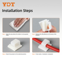Support auto-adhésif pour serre-câbles Yingdete, base isolée en nylon pour serre-câbles, fixation adhésive ou à vis, clip de gestion des câbles