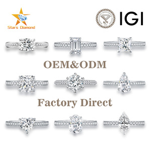 Bague de fiançailles et de mariage personnalisée en or 14K 18K avec diamant de laboratoire certifié IGI 1CT 2CT 3CT 4CT 5CT DE VS1 VVS1 pour femme - Product Image 1
