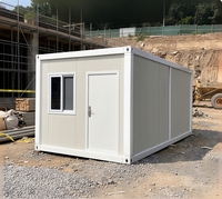 Casa Contenedor Moderna de 20 pies, Estructura de Acero Desmontable, Villa Modular con Estructura Metálica