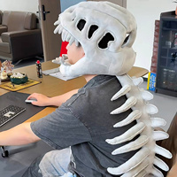 Poupée exosquelette en forme d'os de dinosaure avec chapeau en peluche, jouet en peluche pour enfant, cadeau en gros