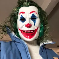 Masques de Clown Joker Lumineux d'Halloween avec LED Néon Effrayants pour Cosplay, Fête d'Horreur, Accessoires en Plastique pour Maison Hantée