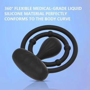 Anillo Vibrador Doble BANSEY al por Mayor con 10 Modos de Vibración, de Silicona Líquida de Grado Médico, para Retrasar la Eyaculación en Pene y Escroto, Juguetes para Adultos - Product Image 4