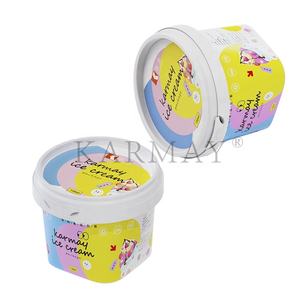 Mini vaso de plástico de 150ml con impresión de etiquetas IML, gran oferta, nuevo diseño, tapa redonda de fondo cuadrado, vaso de helado con tapa, evidencia de manipulación - Product Image 6