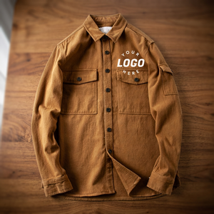 เสื้อเชิ้ตผู้ชายแบบขายส่ง OEM ทรงหลวม สไตล์ลำลอง ผ้าฝ้าย 100% ระบายอากาศได้ดี แขนยาว ปกคอพับ  สำหรับฤดูใบไม้ผลิ  รับผลิตตามแบบ - Product Image 2