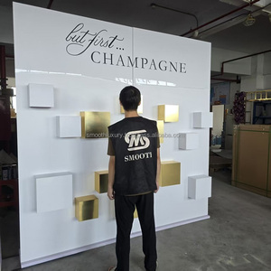 Pvc Custom Wedding Backdrop Champagne Wall <b>Wine</b> Glass Holder Champagne Stand For Wedding Event Decoration - Product Image 1