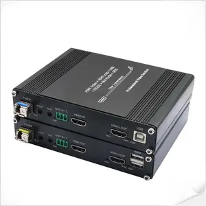 1080P USB KVW Bidi Stereo Audio+RS232+GPIO over Fiber Extender for home appliances equipment