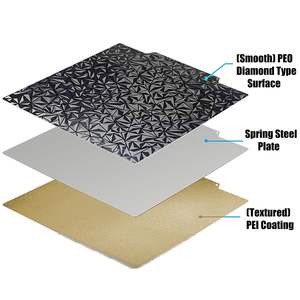 Placa de construcción de impresión texturizada PEO PEI Flexible de 310x310mm, placa de cama de acero de resorte liso para artillería de/X2 Anet A8 Plus - Product Image 6