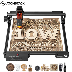 เครื่องตัดเลเซอร์ ATOMSTACK A10 PRO V2 กำลัง 10 วัตต์ สำหรับตัดและแกะสลักวัสดุสแตนเลส ไม้ อะคริลิก พร้อมระบบควบคุมแบบออฟไลน์ - Product Image 3