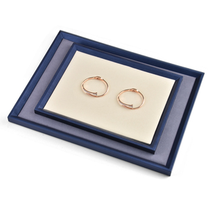Vente en gros de présentoir de comptoir de plateau de bijoux à cadre bleu foncé de style élégant de Jinsky pour un présentoir de bijoux impressionnant - Product Image 3