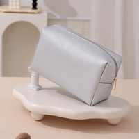 Sac de voyage personnalisé en cuir PU avec logo, pochette à maquillage, trousse de toilette, sac de rangement