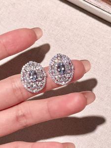 Juego de Joyería UM de Plata 925 con Espinela Cultivada en Laboratorio Misty Jiangnan, Chapado en Oro de 18K, Regalo de Compromiso (Aretes + Colgante) - Product Image 5