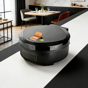 Crêpière multifonctionnelle 1200W, plaque en acier inoxydable antiadhésive, appareil à crêpes électrique pour la maison - Product Image 3