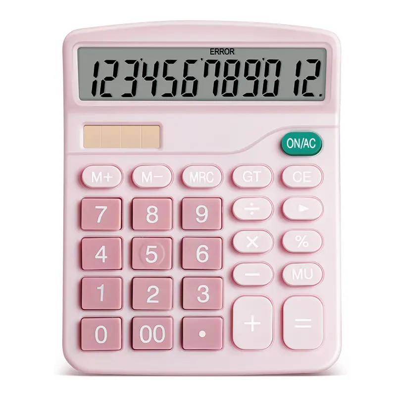 Pasokan pabrik kalkulator elektron 12 Digit murah Desktop kantor Logo kustom hadiah promosi kalkulator ilmiah cetak