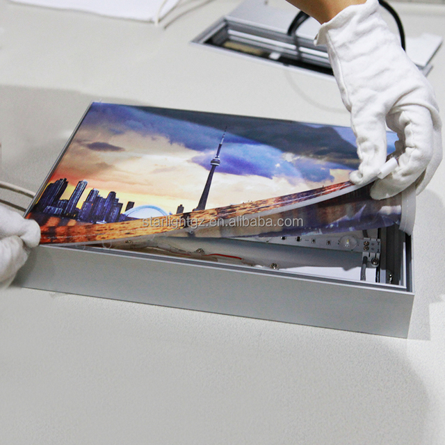 SEG Board Fabric Frame Polyester Uv Led Light Box Fabric Wall Mounted Aluminium Textile Light Box Aluminum Frame Profile
