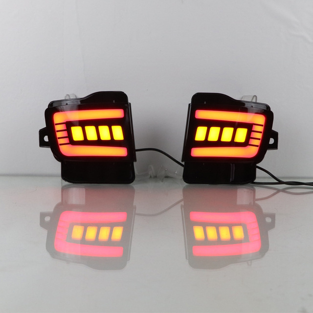 OVOVS Turn Signal Brake Light Led Rear Bumper Tail Light for Toyota Land Cruiser 2016-2020