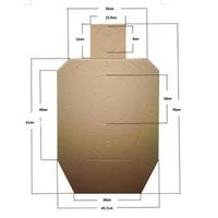 Cibles en carton pour tir tactique, cibles en papier silhouettes conformes aux normes USPSA/IPSC/IDPA pour l'entraînement au stand de tir