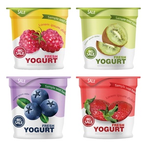 Desechable 193ml 6oz Yogur Helado Envase de plástico Taza de embalaje Salsa picante Mantequilla de maní Contenedor con tapa o película de sellado - Product Image 4