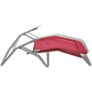 Chaises longues de jardin pliantes en acier et textile, dossier réglable, imperméables, portables, pour l'extérieur - Product Image 3