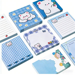 Papeterie personnalisée mignonne en papier ligné, blocs-notes pour enfants, autocollants de notes quotidiennes Kawaii Maid Cafe, 30/50 feuilles, fournitures scolaires, notes adhésives - Product Image 3