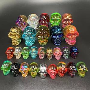 Đồ trang sức bán buôn số lượng lớn: Đầu lâu bằng đá quý, đầu lâu bằng thủy tinh chạm khắc, đầu lâu bằng pha lê, đầu lâu bằng thủy tinh trị liệu - Product Image 2