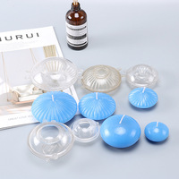 Moules à bougies flottantes en forme de boule HY, moules en plastique ronds plats pour la fabrication de bougies parfumées DIY, décoration de mariage, outils d'artisanat pour la maison