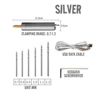 Mini perceuse électrique à main en résine époxy pour la fabrication de bijoux, outil de gravure pour bricolage, perceuse à main électrique Micro USB portable