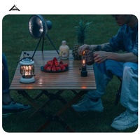 BOTEEN Tragbarer Schreibtisch Zusammen klappbarer Wildnis-Camping-Tisch Holz Aluminium Französisch Massive Gartenmöbel Fitness studio Außen
