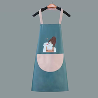 Tablier de cuisine en cuir uni personnalisé avec logo, poche avant, pour chef, café, barbecue, cuisson, nettoyage, lavable et réutilisable