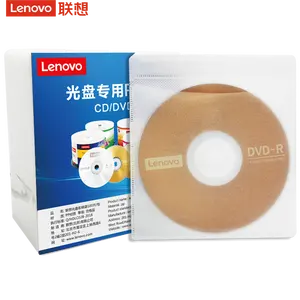 Vendita all'ingrosso custodia dvd disco singolo-Manicotti in tessuto Non tessuto Lenovo in PP trasparente con doppio lato bulk cd dvd