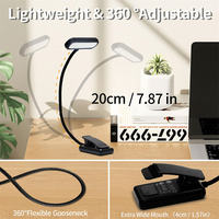 Lampe de lecture rechargeable à LED pour la lecture au lit Température de couleur pour les yeux, gradation progressive de la luminosité