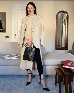 VSCOO Casual Loose Oversize Turtleneck <strong>Side</strong> Split <strong>Knitted</strong> Sweater Dress Long Pullover Sweater Women - Product Image 4