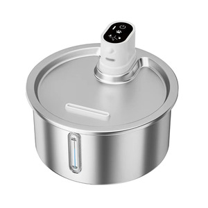Distributeur d'eau en acier inoxydable avec chauffage à température constante, filtre sans fil, gamelle et distributeur de nourriture pour animaux de compagnie sans fil - Product Image 1