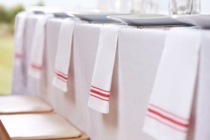 Bistro Polyester 18 "x 22" sọc Khăn ăn cho nhà hàng và nhà bếp ăn uống - Product Image 3